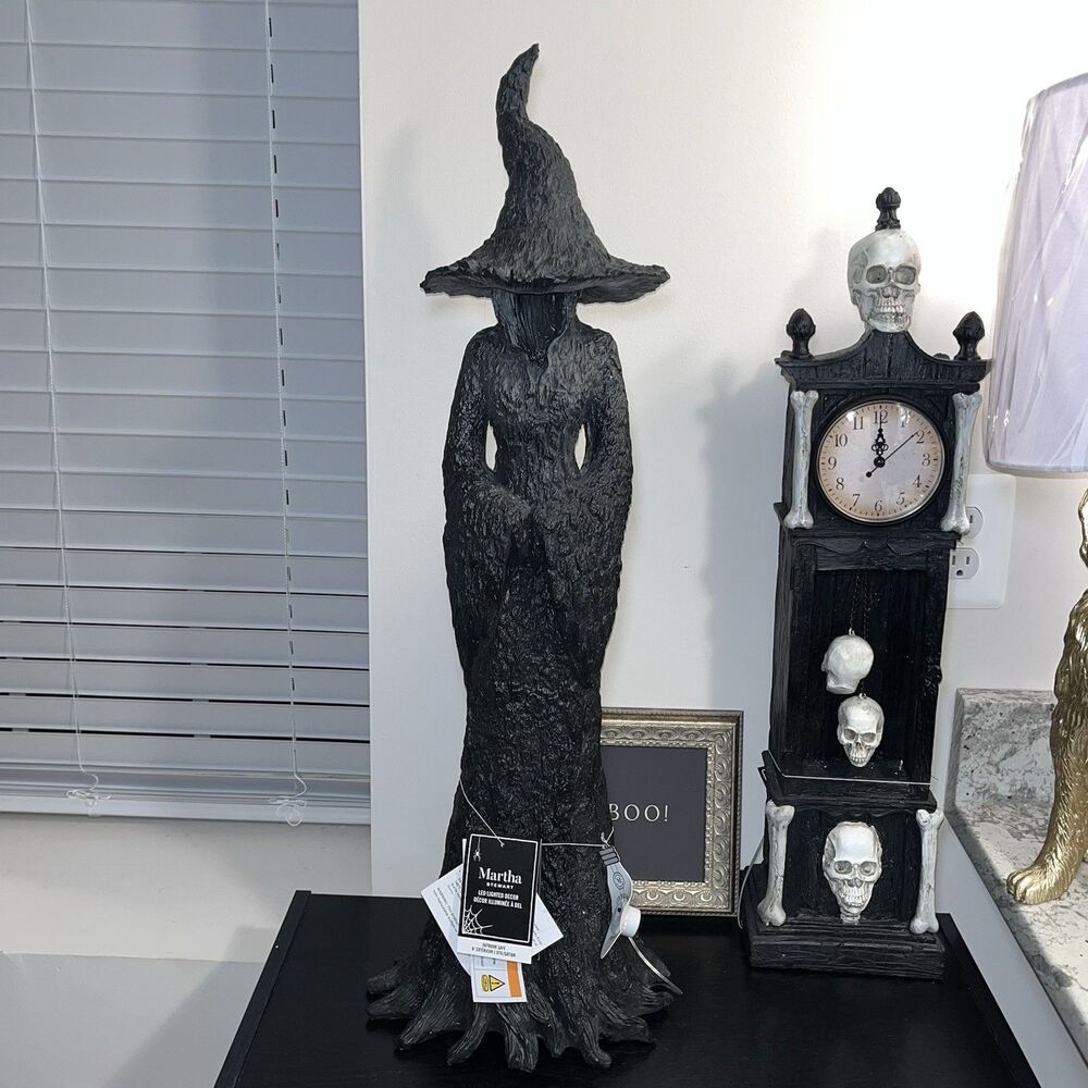 Martha Stewart Halloween Extra Large Tree Witch Figurine Decor